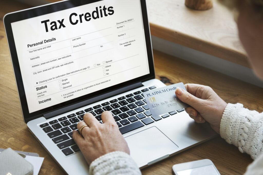 Tax Credits Claim Return Deduction Refund Concept